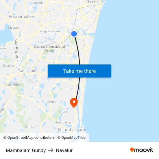 Mambalam Gundy to Navalur map