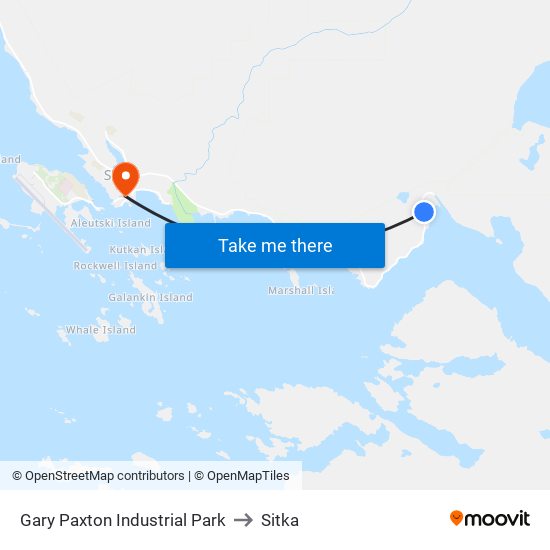 Gary Paxton Industrial Park to Sitka map