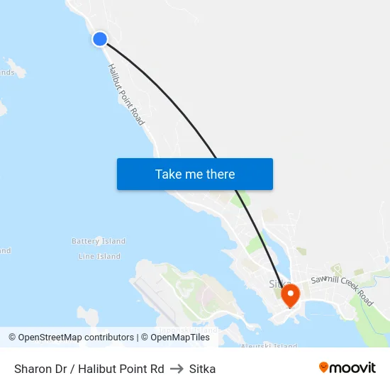 Sharon Dr / Halibut Point Rd to Sitka map