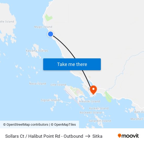 Sollars Ct / Halibut Point Rd - Outbound to Sitka map