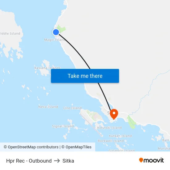 Hpr Rec - Outbound to Sitka map
