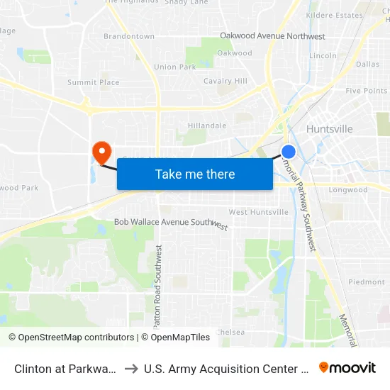 Clinton at Parkway Access to U.S. Army Acquisition Center Of Excellence map