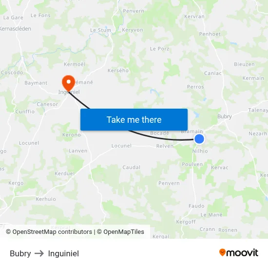 Bubry to Inguiniel map