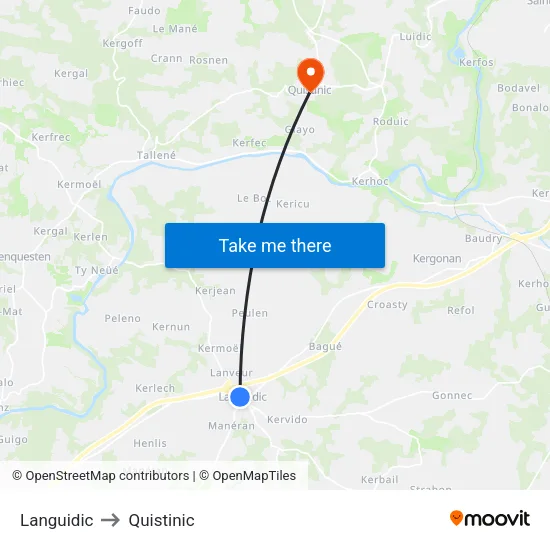 Languidic to Quistinic map