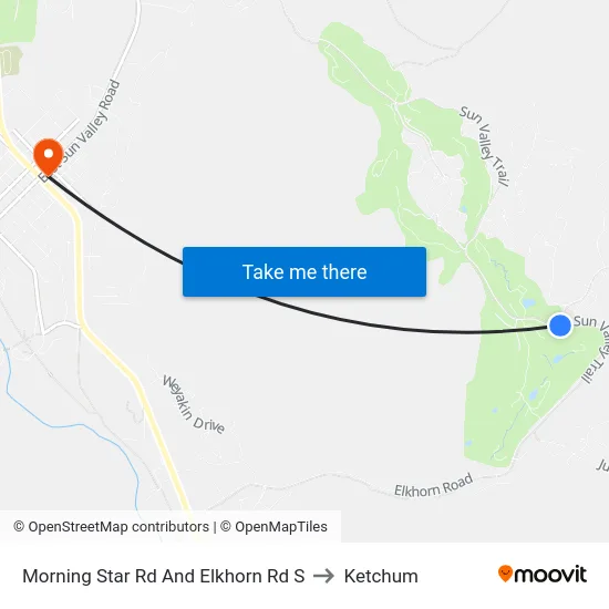 Morning Star Rd And Elkhorn Rd S to Ketchum map