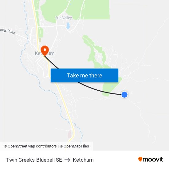 Twin Creeks-Bluebell SE to Ketchum map