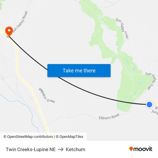 Twin Creeks-Lupine NE to Ketchum map