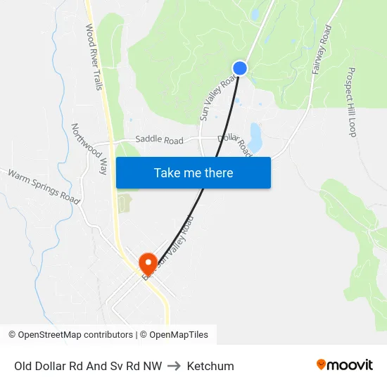 Old Dollar Rd And Sv Rd NW to Ketchum map