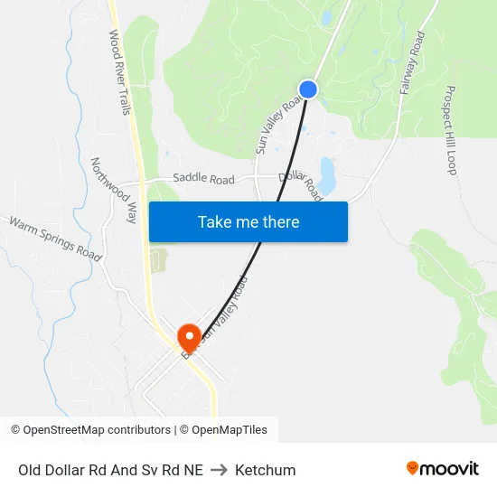 Old Dollar Rd And Sv Rd NE to Ketchum map