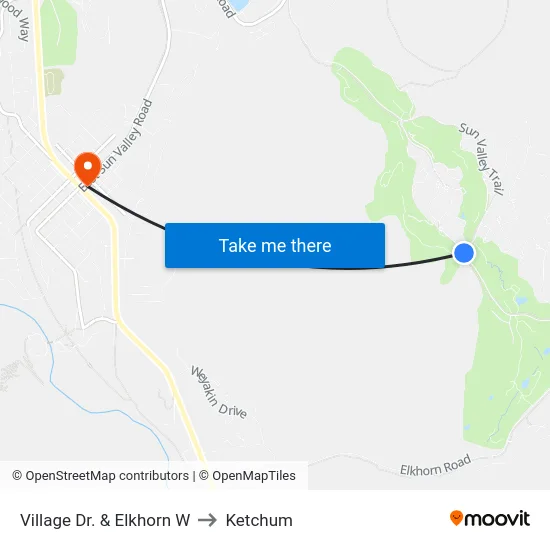 Village Dr. & Elkhorn W to Ketchum map