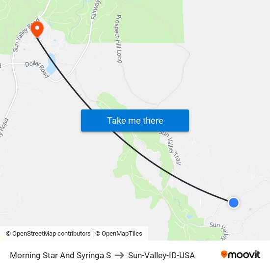 Morning Star And Syringa S to Sun-Valley-ID-USA map