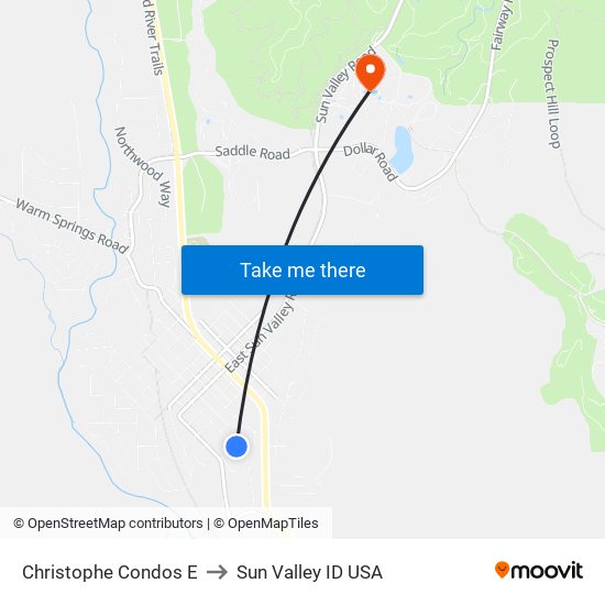 Christophe Condos E to Sun Valley ID USA map