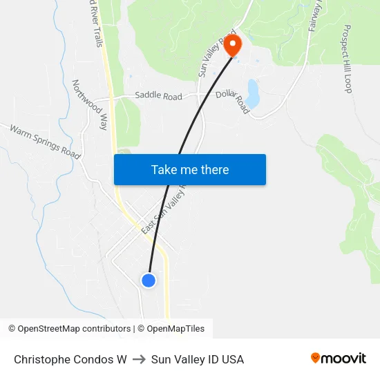 Christophe Condos W to Sun Valley ID USA map