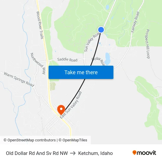 Old Dollar Rd And Sv Rd NW to Ketchum, Idaho map
