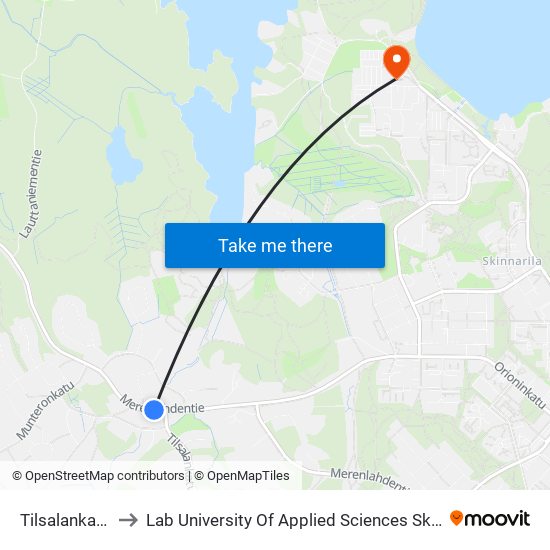 Tilsalankatu Th L to Lab University Of Applied Sciences Skinnarilan Campus map