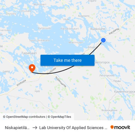 Niskapietiläntie 27 L to Lab University Of Applied Sciences Skinnarilan Campus map