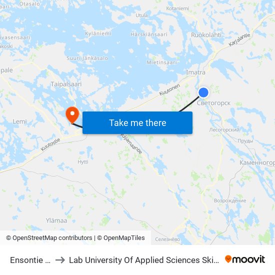 Ensontie 279 E to Lab University Of Applied Sciences Skinnarilan Campus map