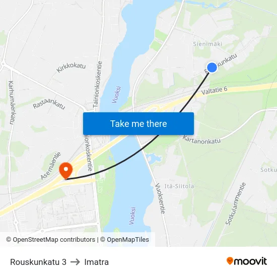 Rouskunkatu 3 to Imatra map