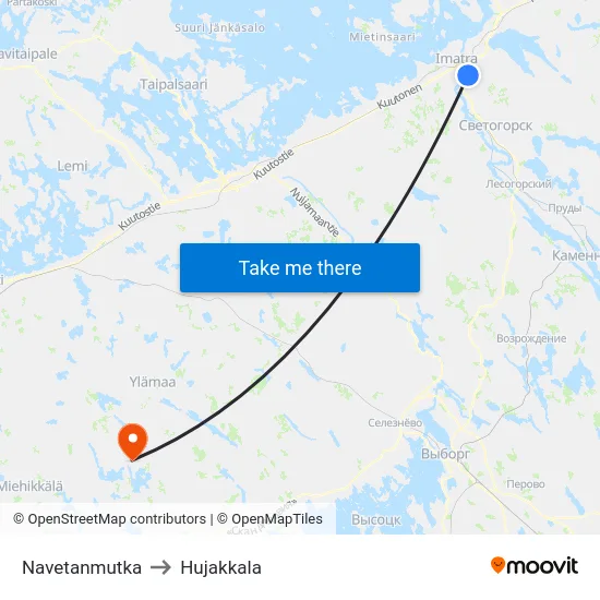 Navetanmutka to Hujakkala map