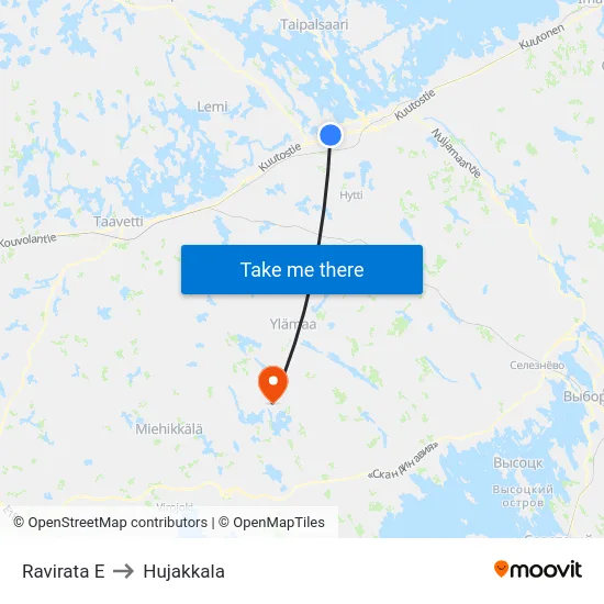 Ravirata E to Hujakkala map