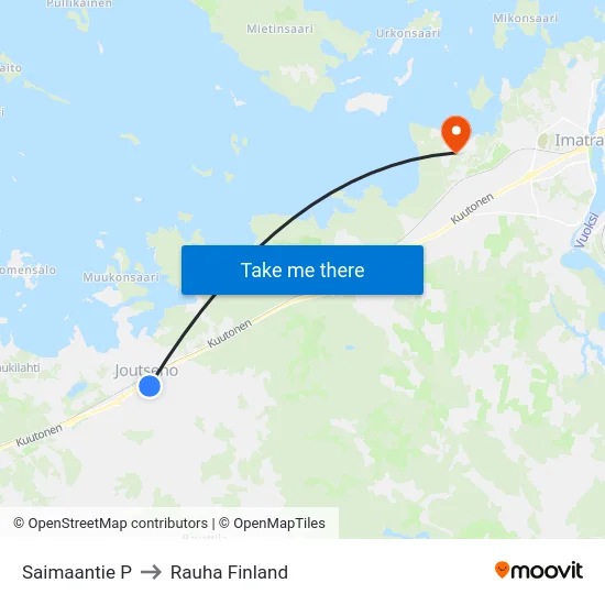 Saimaantie P to Rauha Finland map