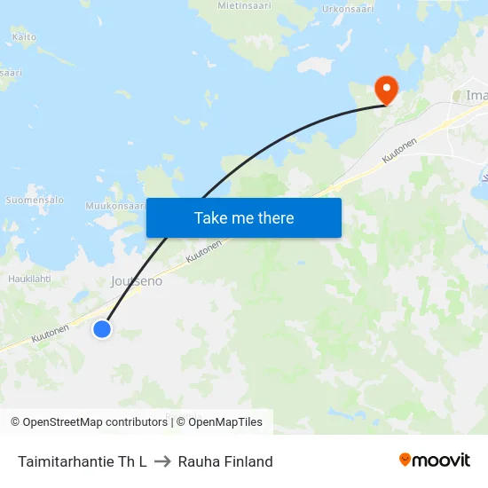 Taimitarhantie Th L to Rauha Finland map