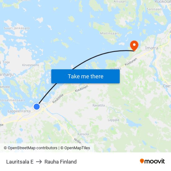 Lauritsala E to Rauha Finland map