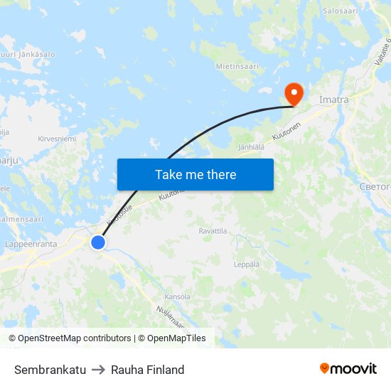 Sembrankatu to Rauha Finland map