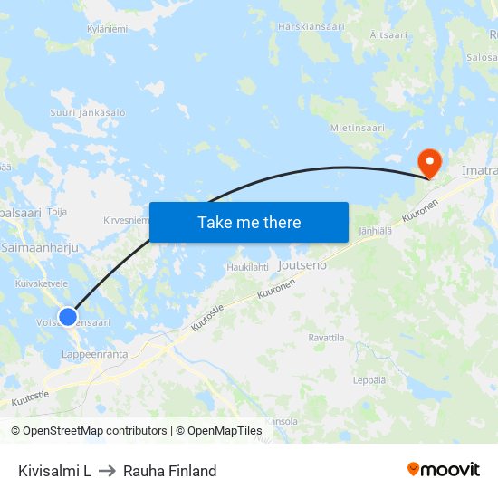 Kivisalmi L to Rauha Finland map