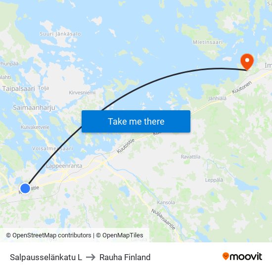 Salpausselänkatu L to Rauha Finland map