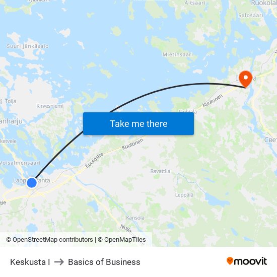 Keskusta I to Basics of Business map