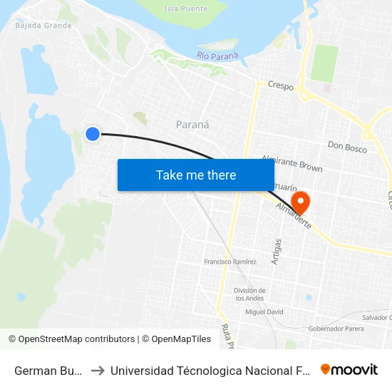German Burmeister, 899 to Universidad Técnologica Nacional Facultad Regional Paraná (Utn Frp) map