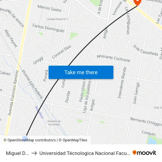 Miguel David, 200 to Universidad Técnologica Nacional Facultad Regional Paraná (Utn Frp) map