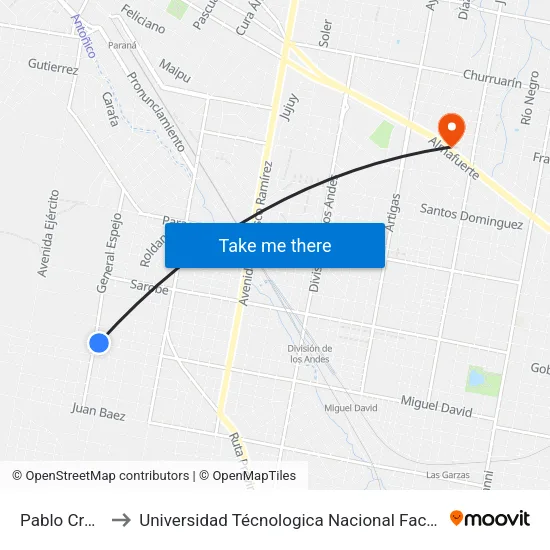 Pablo Crausaz, 890 to Universidad Técnologica Nacional Facultad Regional Paraná (Utn Frp) map