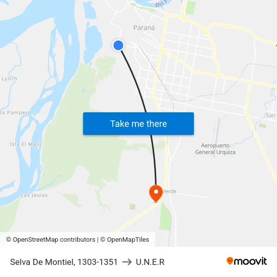 Selva De Montiel, 1303-1351 to U.N.E.R map
