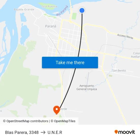 Blas Parera, 3348 to U.N.E.R map