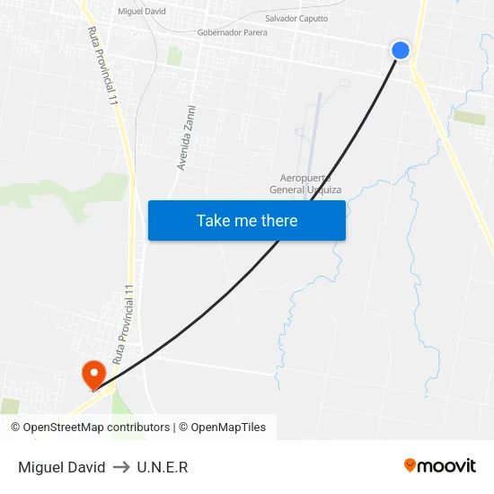 Miguel David to U.N.E.R map