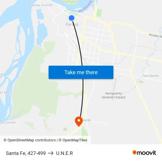 Santa Fe, 427-499 to U.N.E.R map