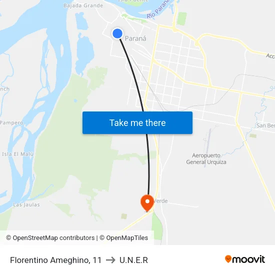 Florentino Ameghino, 11 to U.N.E.R map