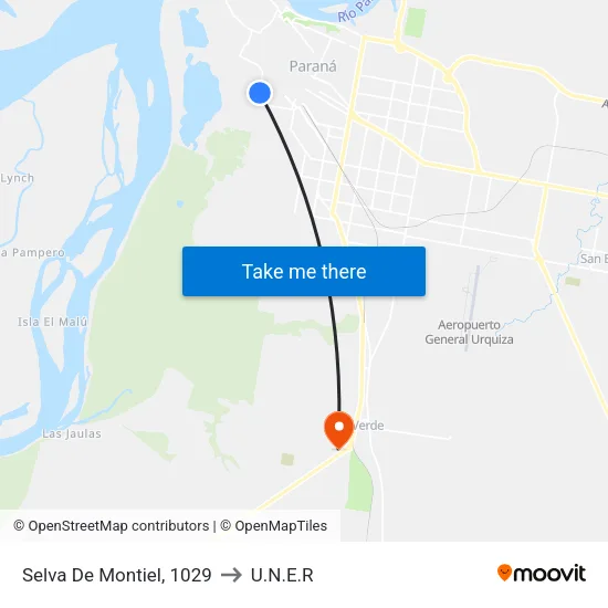 Selva De Montiel, 1029 to U.N.E.R map
