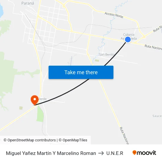 Miguel Yañez Martín Y  Marcelino Roman to U.N.E.R map