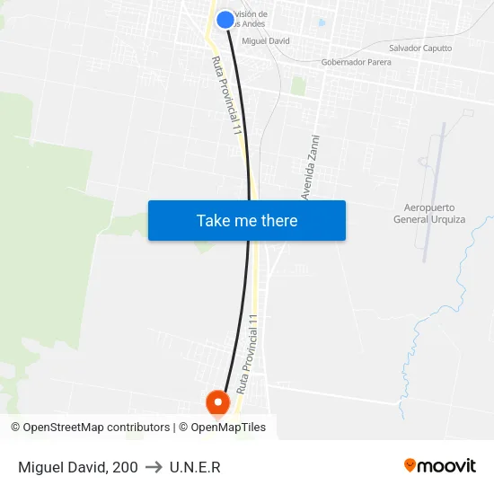 Miguel David, 200 to U.N.E.R map