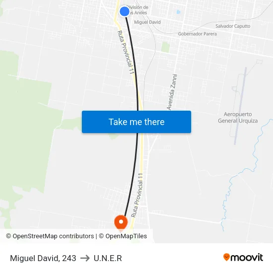 Miguel David, 243 to U.N.E.R map
