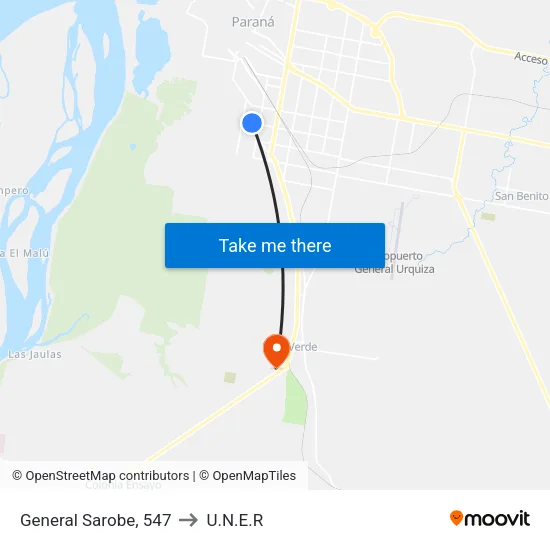 General Sarobe, 547 to U.N.E.R map