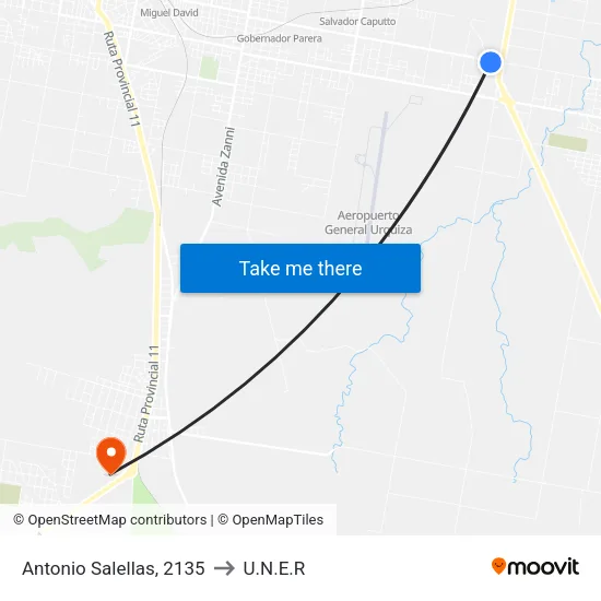 Antonio Salellas, 2135 to U.N.E.R map