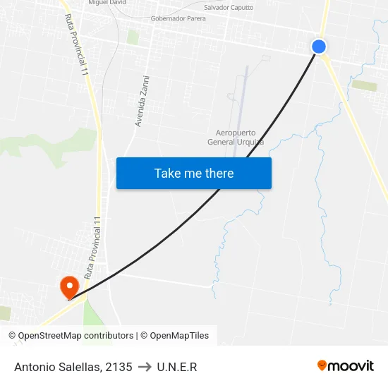 Antonio Salellas, 2135 to U.N.E.R map