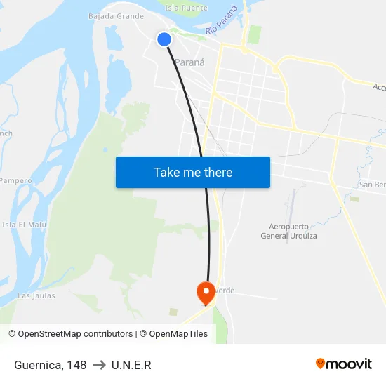 Guernica, 148 to U.N.E.R map
