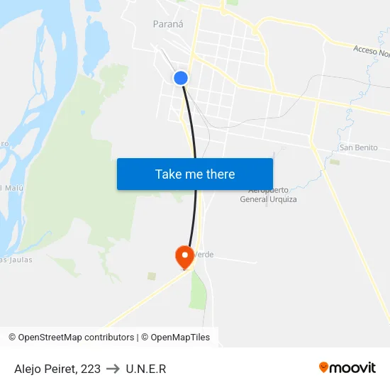 Alejo Peiret, 223 to U.N.E.R map