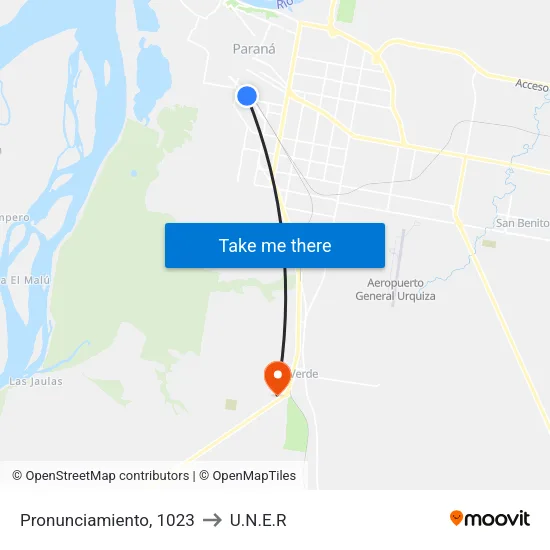 Pronunciamiento, 1023 to U.N.E.R map