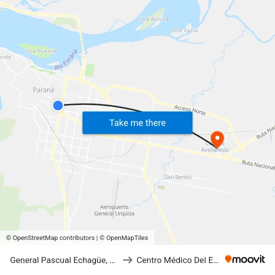 General Pascual Echagüe, 937 to Centro Médico Del Este map